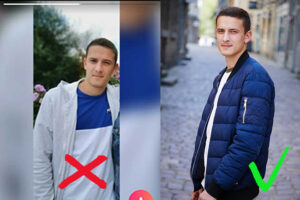 photo Tinder pro vs photo recadrée